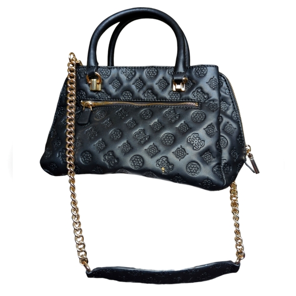 #49 - GUESS USA Black & Gold Handbag - Picture 4 of 10